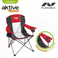 AKTIVE - Chaise De Camping XL Avec Porte-Gobelet -Célèbre Camping Magasin aktive chaise de camping xl avec porte gobelet 2