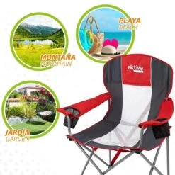AKTIVE - Chaise De Camping XL Avec Porte-Gobelet -Célèbre Camping Magasin aktive chaise de camping xl avec porte gobelet 4