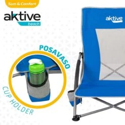 AKTIVE - Chaise Pliante Avec Poche Et Poignée De Transport -Célèbre Camping Magasin aktive chaise pliante avec poche et poignee de transport 2