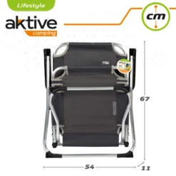 AKTIVE - Chaise Pliante Camping Fixe En Aluminium 54 X 57 X 91 Cm, Gris -Célèbre Camping Magasin aktive chaise pliante camping fixe en aluminium 54 x 57 x 91 cm gris 6