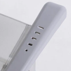 AKTIVE - Chaise Pliante Haute Avec Dossier Haut Réglable 5 Positions, Gris -Célèbre Camping Magasin aktive chaise pliante haute avec dossier haut reglable 5 positions gris 5