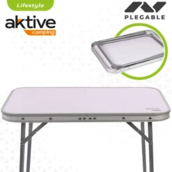 AKTIVE - Table Pliante Avec Poignée De Transport. Table De Camping 60x40x50 Cm -Célèbre Camping Magasin aktive table pliante avec poignee de transport table de camping 60x40x50 cm 2