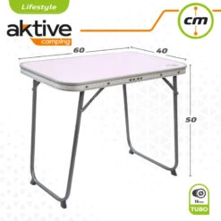 AKTIVE - Table Pliante Avec Poignée De Transport. Table De Camping 60x40x50 Cm -Célèbre Camping Magasin aktive table pliante avec poignee de transport table de camping 60x40x50 cm 3