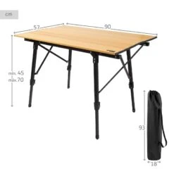 AKTIVE - Table Pliante Glampling Hauteur Réglable. Table De Camping, 90 X 57 Cm -Célèbre Camping Magasin aktive table pliante glampling hauteur reglable table de camping 90 x 57 cm 3