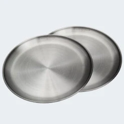 Assiette Plate De Camping | Diamètre Env. 23 Cm | Acier Inox | 2 Assiettes -Célèbre Camping Magasin assiette plate de camping diametre env 23 cm acier inox 2 assiettes 4