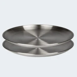 Assiette Plate De Camping | Diamètre Env. 23 Cm | Acier Inox | 2 Assiettes -Célèbre Camping Magasin assiette plate de camping diametre env 23 cm acier inox 2 assiettes 5