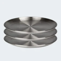 Assiette Plate De Camping | Diamètre Env. 23 Cm | Acier Inox | 3 Assiettes -Célèbre Camping Magasin assiette plate de camping diametre env 23 cm acier inox 3 assiettes 5