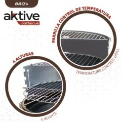 Barbecue Portable Rond 4 Hauteurs Aktive -Célèbre Camping Magasin barbecue portable rond 4 hauteurs aktive 2