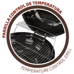 Barbecue Portable Rond Au Charbon De Bois Avec Couvercle Aktive -Célèbre Camping Magasin barbecue portable rond au charbon de bois avec couvercle aktive 3