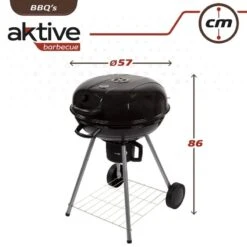 Barbecue Portable Rond Au Charbon De Bois Avec Couvercle Aktive -Célèbre Camping Magasin barbecue portable rond au charbon de bois avec couvercle aktive 6