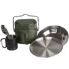 Batterie De Cuisine De Camping, Assiette Plate & Creuse, Couverts Et Tasse Set