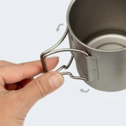 Batterie De Cuisine De Camping Set | Casseroles + Fourchette/Cuillère | Titane -Célèbre Camping Magasin batterie de cuisine de camping set casseroles fourchettecuillere titane 5