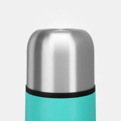 Quechua Bouteille Isotherme Inox 0,4L Avec Gobelet Pour La Randonnée - Turquoise -Célèbre Camping Magasin bouteille isotherme inox 04l avec gobelet pour la randonnee turquoise 3