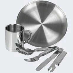 Camping Assiette Plate, Couverts Et Tasse Isotherme Set | Acier Inoxydable -Célèbre Camping Magasin camping assiette plate couverts et tasse isotherme set acier inoxydable 2