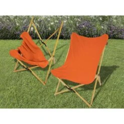 Chaise Longue Tofte - Chaise Relax De Camping - Pliable - Max. 120 Kg - Orange -Célèbre Camping Magasin chaise longue tofte chaise relax de camping pliable max 120 kg orange 4