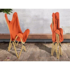 Chaise Longue Tofte - Chaise Relax De Camping - Pliable - Max. 120 Kg - Orange -Célèbre Camping Magasin chaise longue tofte chaise relax de camping pliable max 120 kg orange 5