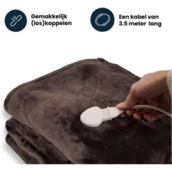 Couverture Électrique Luvego Avec Polaire/Sherpa - Brun Foncé -Célèbre Camping Magasin couverture electrique luvego avec polairesherpa brun fonce 4