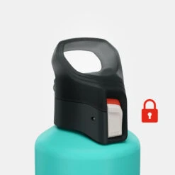 Quechua Gourde Alu 1L Avec Bouchon à Ouverture Rapide Pour La Randonnée - Vert -Célèbre Camping Magasin gourde alu 1l avec bouchon a ouverture rapide pour la randonnee vert 3