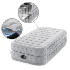 Intex Matelas Gonflable - 1-Person - 99 X 191 X 51 Cm - Gris -Célèbre Camping Magasin intex matelas gonflable 1 person 99 x 191 x 51 cm gris 4