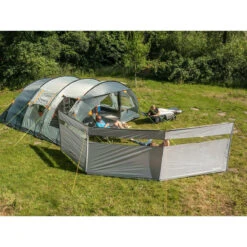 Paravent De Camping Bora - Brise-Vue - 4,5 X 1,4 M - Résistant Au Vent - Gris -Célèbre Camping Magasin paravent de camping bora brise vue 45 x 14 m resistant au vent gris 3