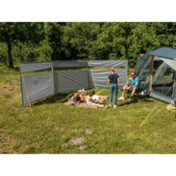 Paravent De Camping Bora - Brise-Vue - 6,0 X 1,4 M - Résistant Au Vent - Gris -Célèbre Camping Magasin paravent de camping bora brise vue 60 x 14 m resistant au vent gris 2