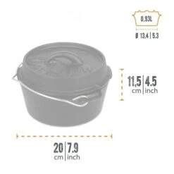 Petromax Dutch Oven FT1-1QT - Sans Pieds -Célèbre Camping Magasin petromax dutch oven ft1 1qt sans pieds 2