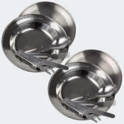 Set Couverts De Camping Et Assiette Creuse & Plate | 2 Personnes -Célèbre Camping Magasin set couverts de camping et assiette creuse and plate 2 personnes 2