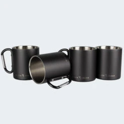 Tasse Thermique De Camping 300 Ml | Mousqueton | Acier Inoxydable | 4 Gobelets -Célèbre Camping Magasin tasse thermique de camping 300 ml mousqueton acier inoxydable 4 gobelets 2