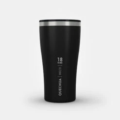 Quechua Tasse / Verre MH500 Isotherme (double Paroi Inox) Camp Du Randonneur 0,5L Noir -Célèbre Camping Magasin tasse verre mh500 isotherme double paroi inox camp du randonneur 05l noir 9