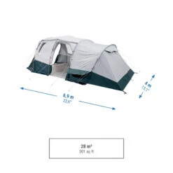 Quechua Tente à Arceaux De Camping - Arpenaz 6.3 F&B - 6 Personnes - 3 Chambres -Célèbre Camping Magasin tente a arceaux de camping arpenaz 63 f and b 6 personnes 3 chambres 2
