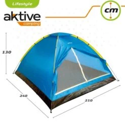 Tente Dôme 4 Hommes 210x240x130 Cm Aktive -Célèbre Camping Magasin tente dome 4 hommes 210x240x130 cm aktive 2